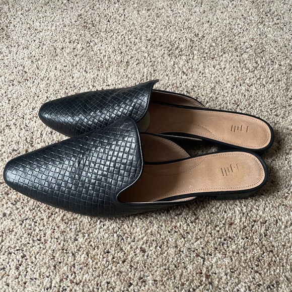 J. Jill Textured Leather Mules 10 Black - Picture 5 of 10